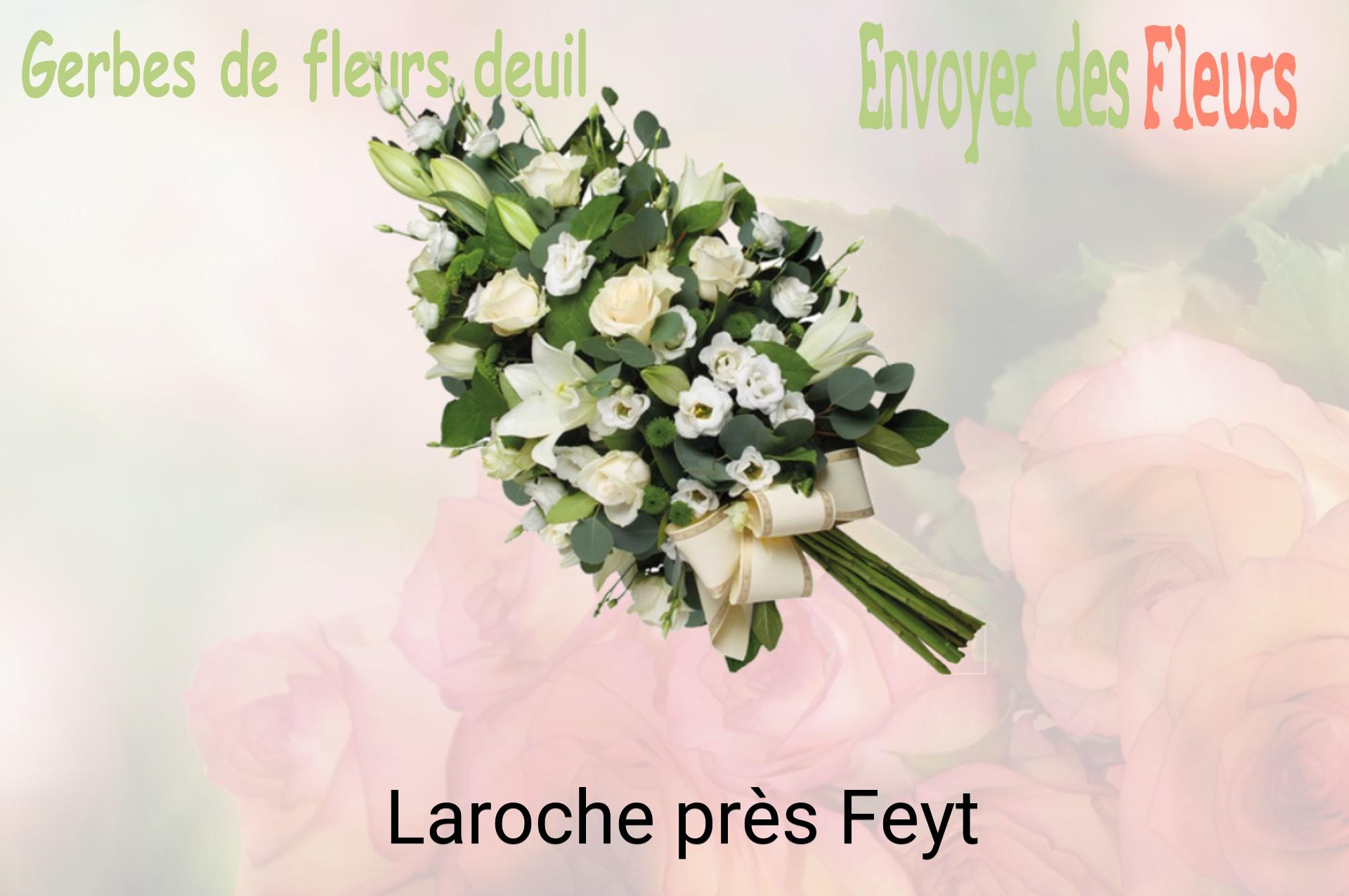 Gerbe de fleurs de deuil livrée à Laroche-près-Feyt